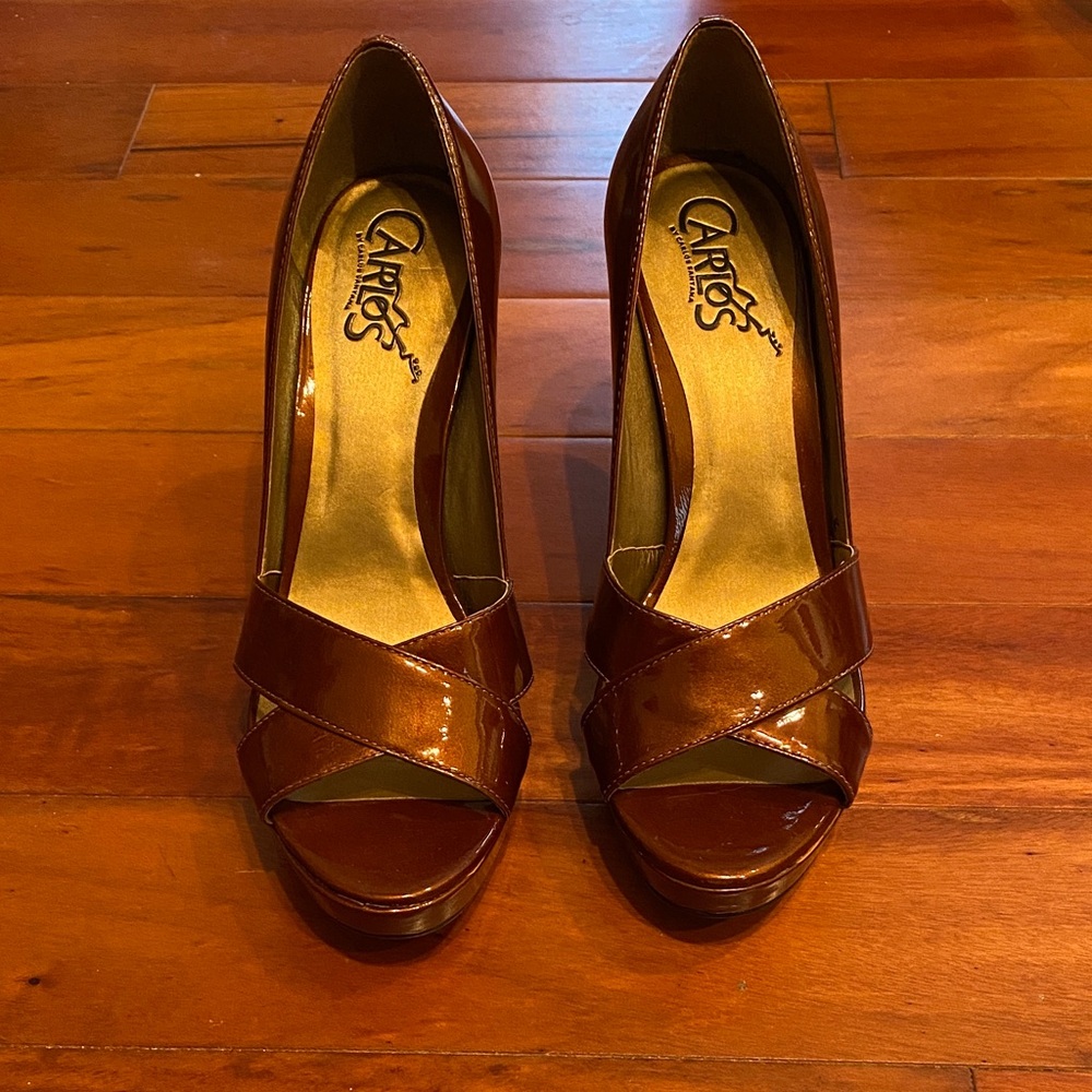 Carlos Santana Peep-Toe Heels